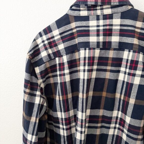 CARHARTT | Hubbard Classic Plaid Long Sleeve Shirt Thick Flannel Tavy Tan | XL - Picture 8 of 10